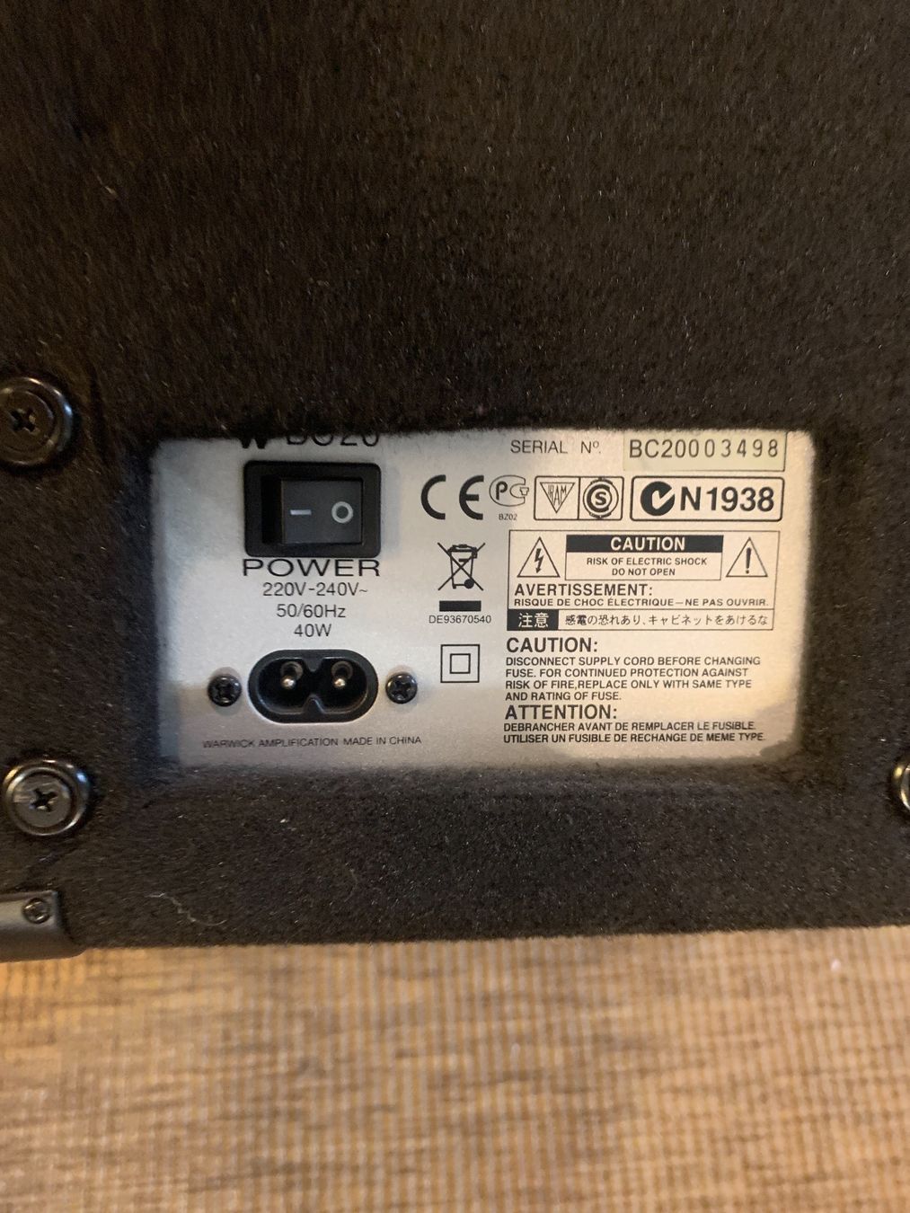 Amplificatori: Amplificateur guitare warwick BC-20 – Usato da Onnens VD venduto da Vintage-Hifi-Store 3