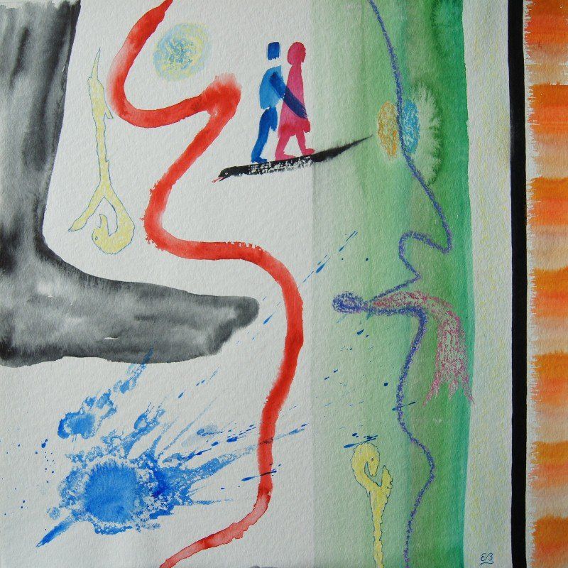 Dipinti: Aquarell: The jumper – Nuovo (secondo la descrizione) da Fribourg venduto da erw_68dx