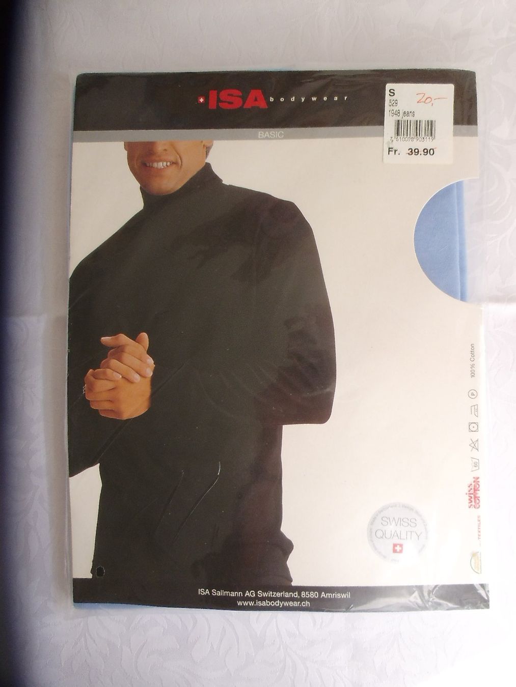 Pullover & Sweatshirts: Herren Pullover Rollkragen **NEU** Gr. S von ISA, hellblau – Neu und originalverpackt aus Walenstadt von Pluisa