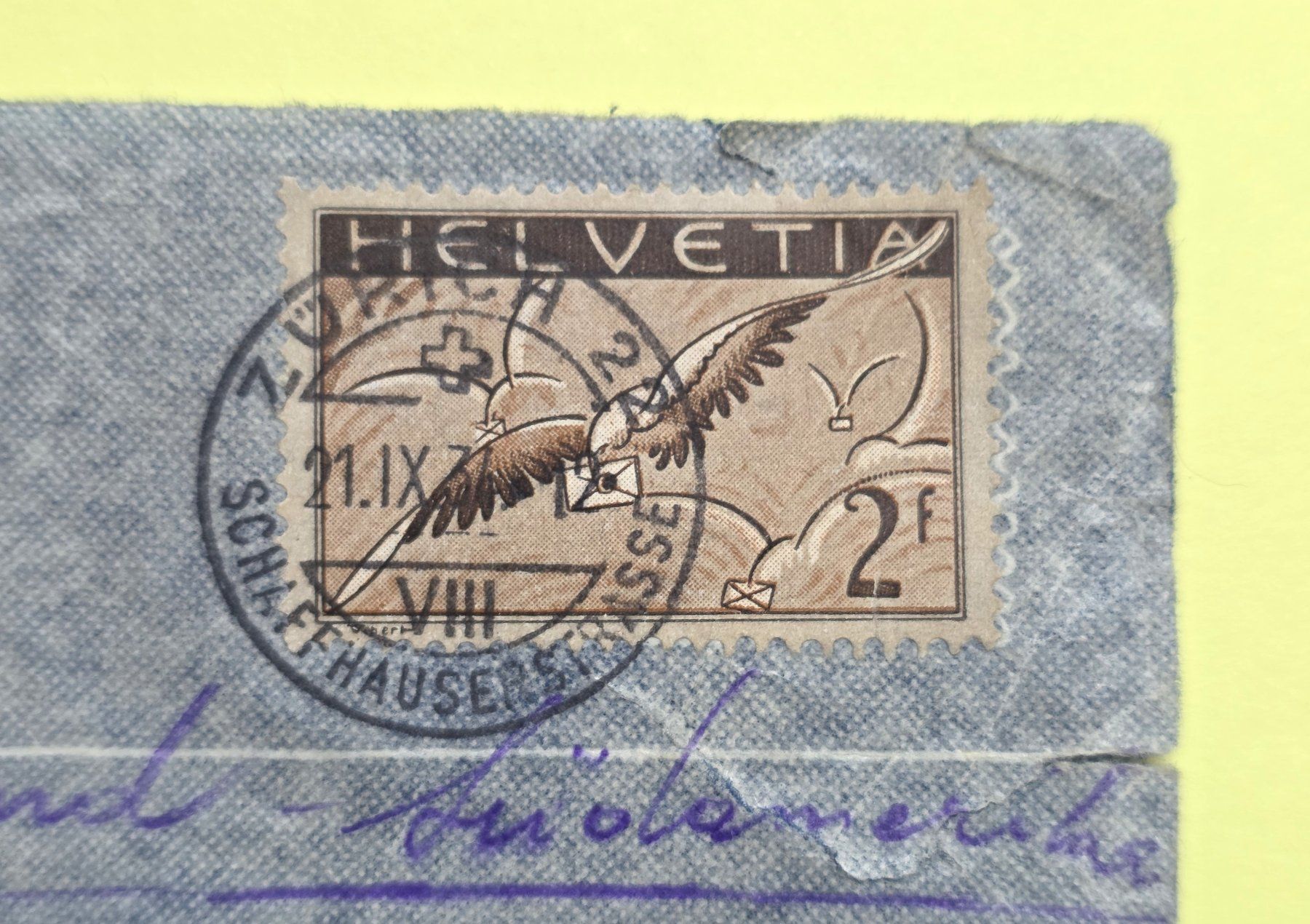 Buste & buste per spedizione: ALTER BREIF SCHWEIZ, LUFTPOST, LOS-2 – Usato da Rafz venduto da Erzurum1 1