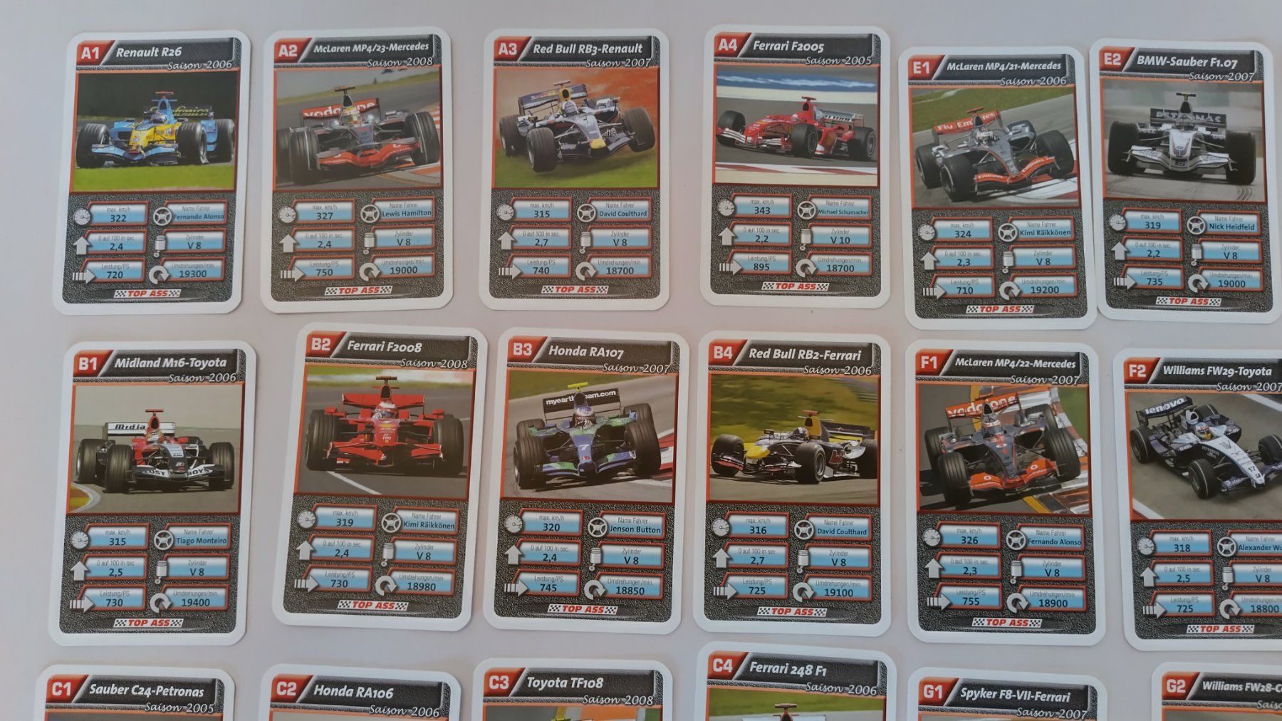 Spiele: TOP ASS Auto Quartett - Formel 1 / 32 Karten ab Fr. 1.- – Gebraucht aus Bellach von JingleJerry 3
