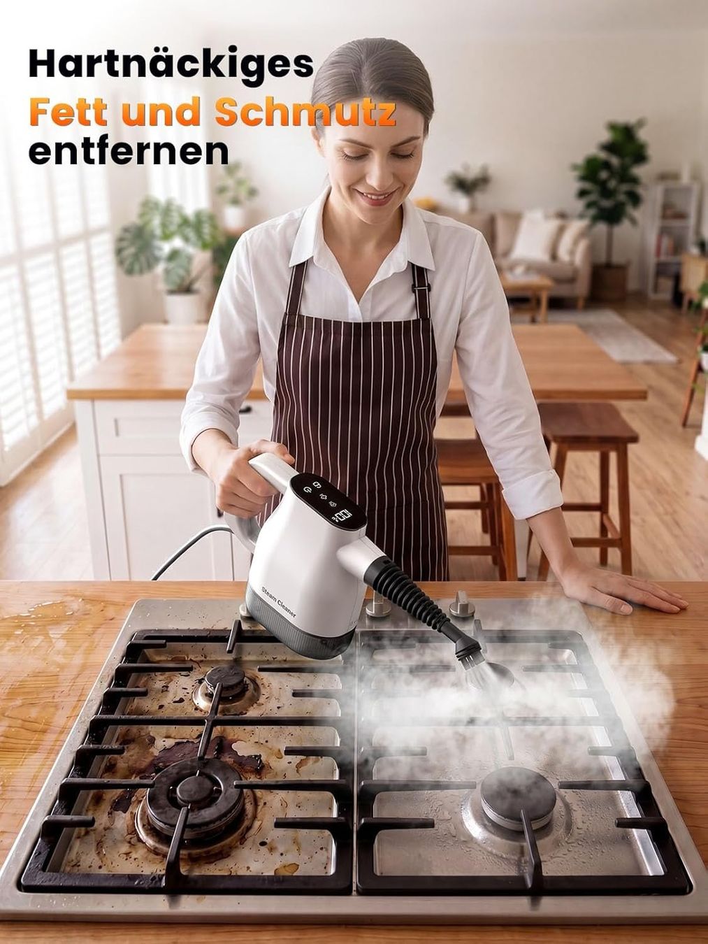 Nettoyeurs à vapeur: Dampfreiniger 10 Sek Aufheizzeit Smart-Touchscreen Weiss – Neuf avec emballage d'origine à Neuhausen am Rheinfall par HugoVerkauft 3