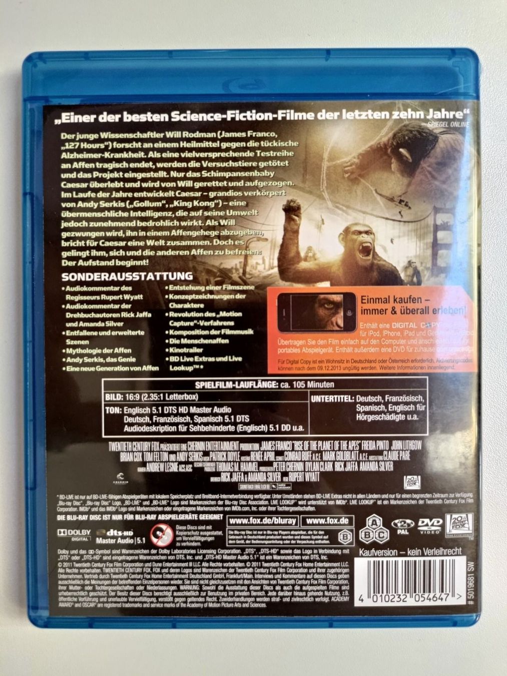 Alle DVDs: Planet der Affen Prevolution – Gebraucht aus Liestal von Kratzilla 2