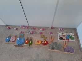 Oster Deko - diverses aus Holz und Wolle - Ostern