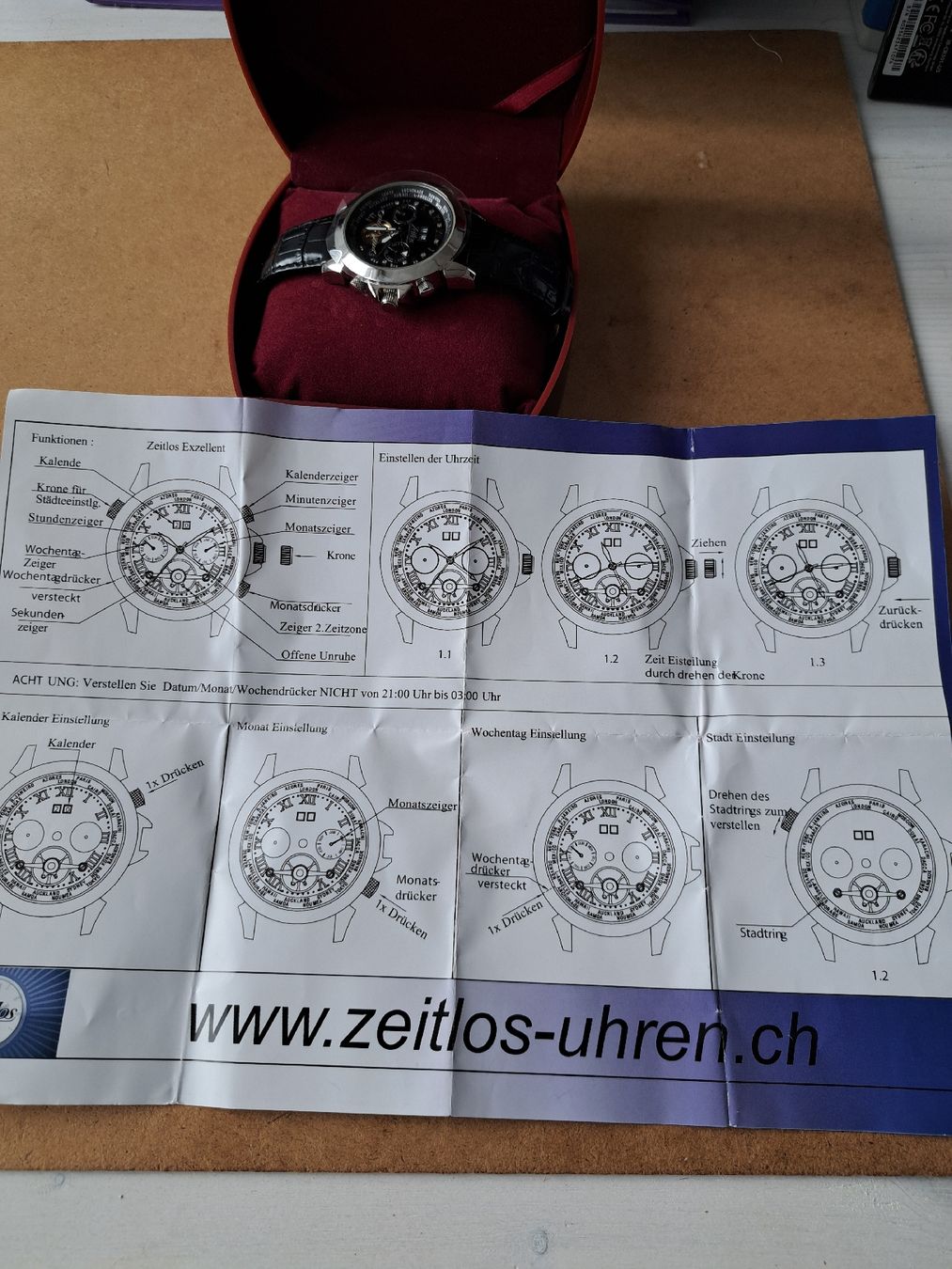 Orologi: Zeitlos Herrenuhr – Nuovo e nell'imballaggio originale da Diepflingen venduto da Hanshans... 3