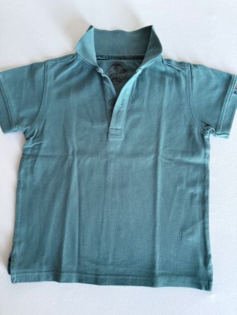 Scalpers Poloshirt Gr. 6 grün Totenkopf Jungen Kinder
