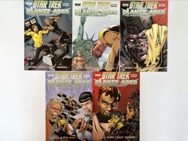 Star Trek/Planet der Affen Comic Hefte 1-5.