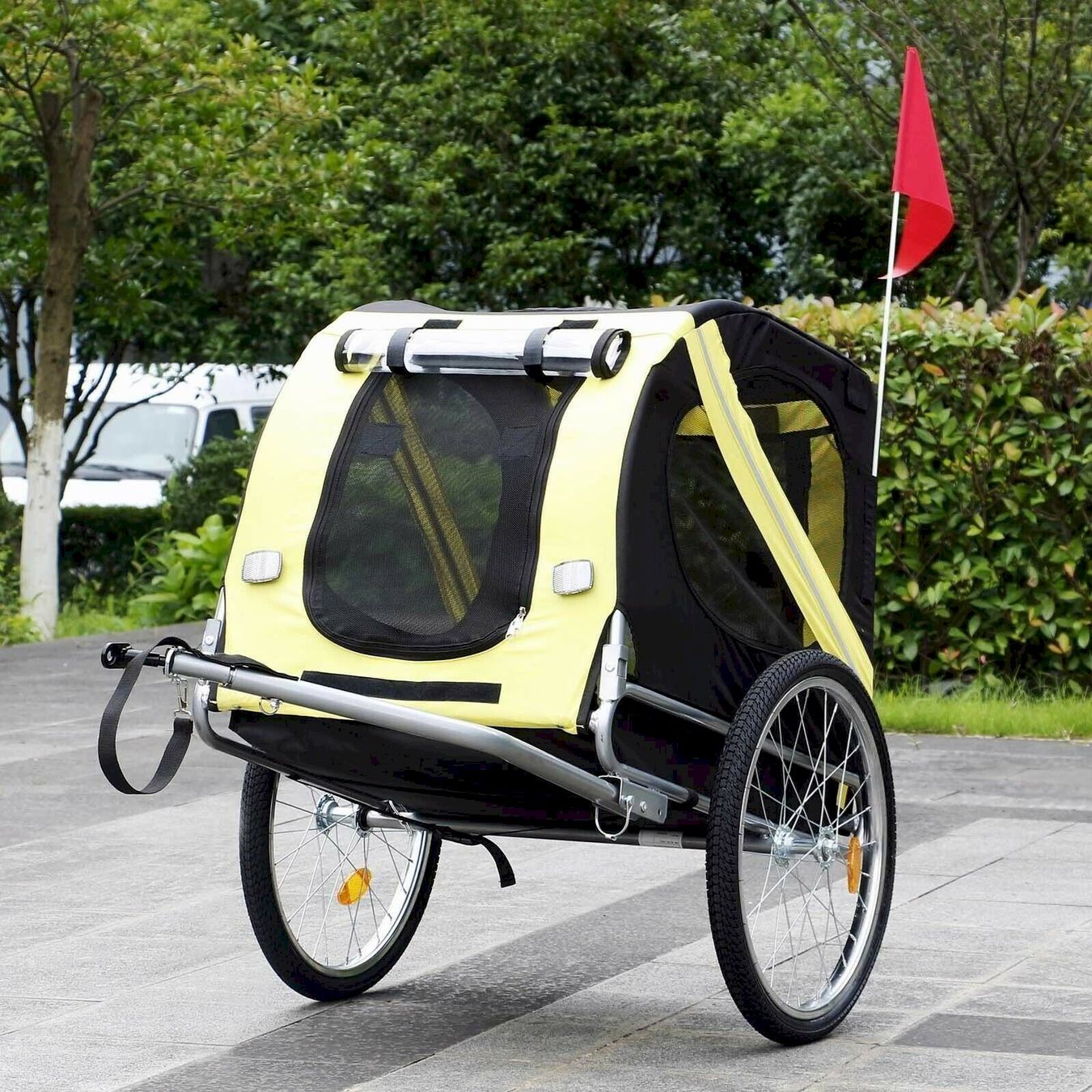 Rimorchi: Hunde Fahrradanhänger mit Fliegengitter – Nuovo e nell'imballaggio originale da Bottighofen venduto da zaap 5