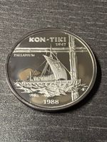 (31)Samoa Palladium Münze Kon-Tiki 1988 50 Dollar Zustand gu