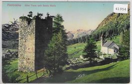 Pontresina - Alter Turm und Santa Maria - Litho