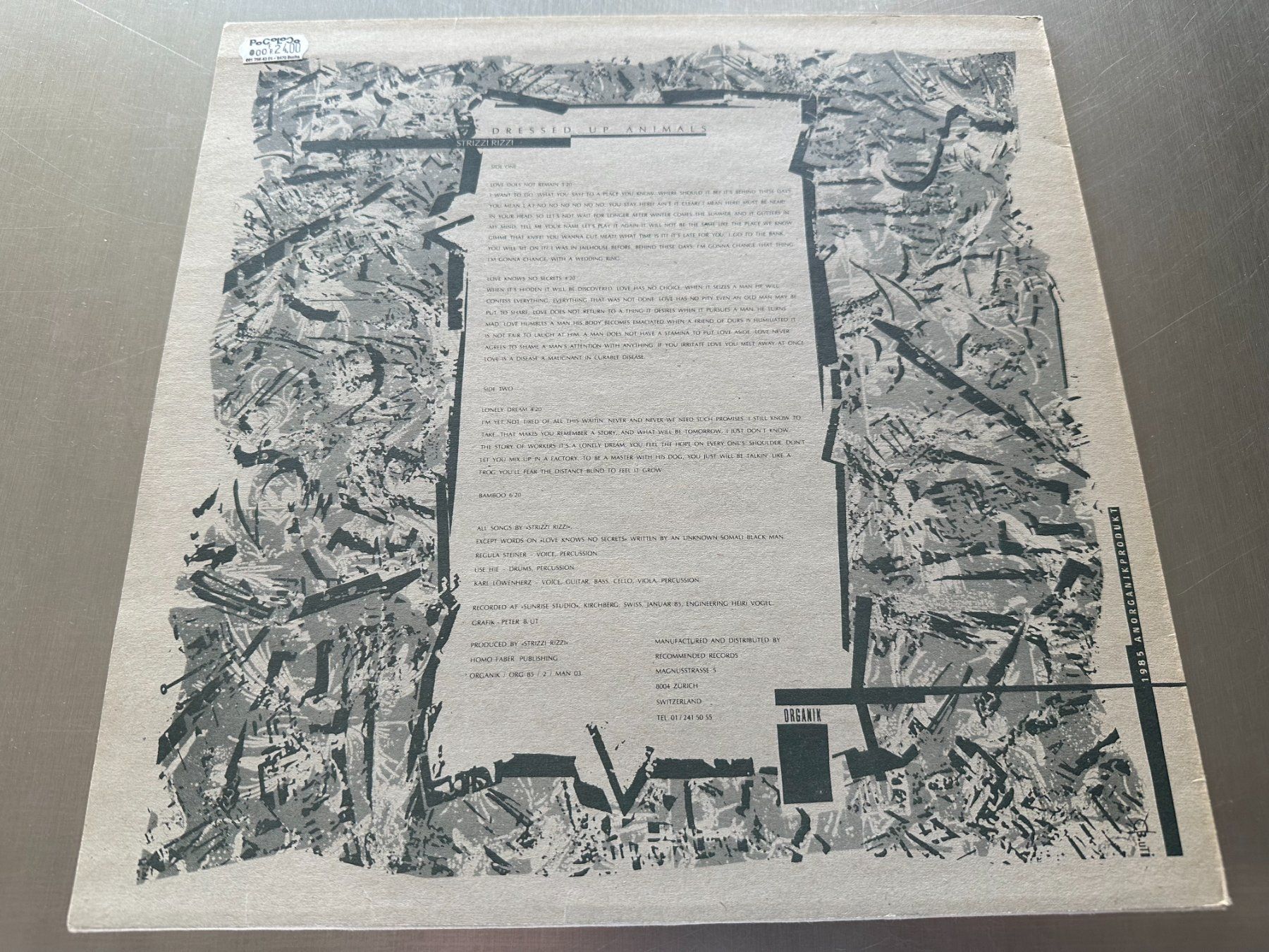 Schallplatten: DRESSED UP ANIMALS 12 STRIZZI RIZZI – Gebraucht aus Sion von jaipur1401 1