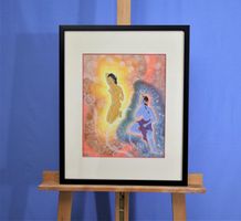 Budi Alim, Aquarell, herrlich leuchtende Farben, signiert