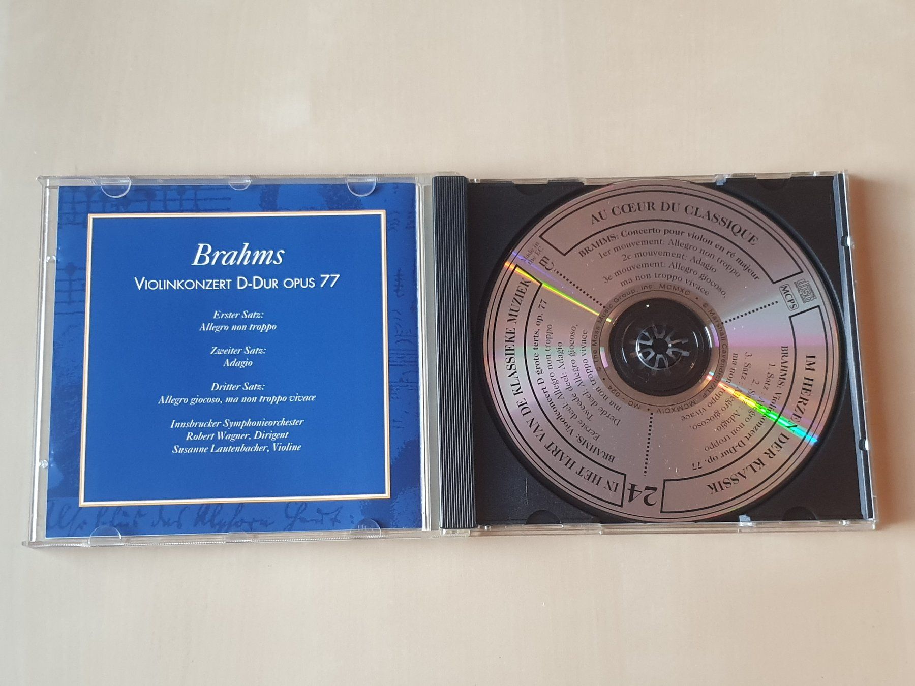 CD: Brahms Violinkonzert D-Dur Opus 77 – Usato da Stansstad venduto da collectorsshop 2