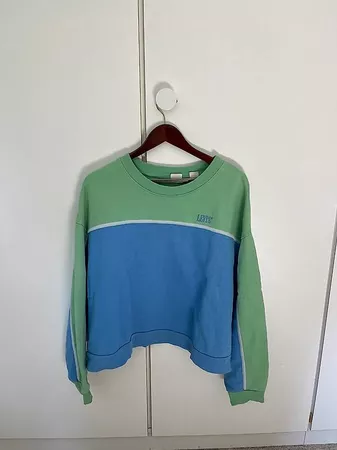 LEVI'S SWEATSHIRT IN GRÜN UND BLAU