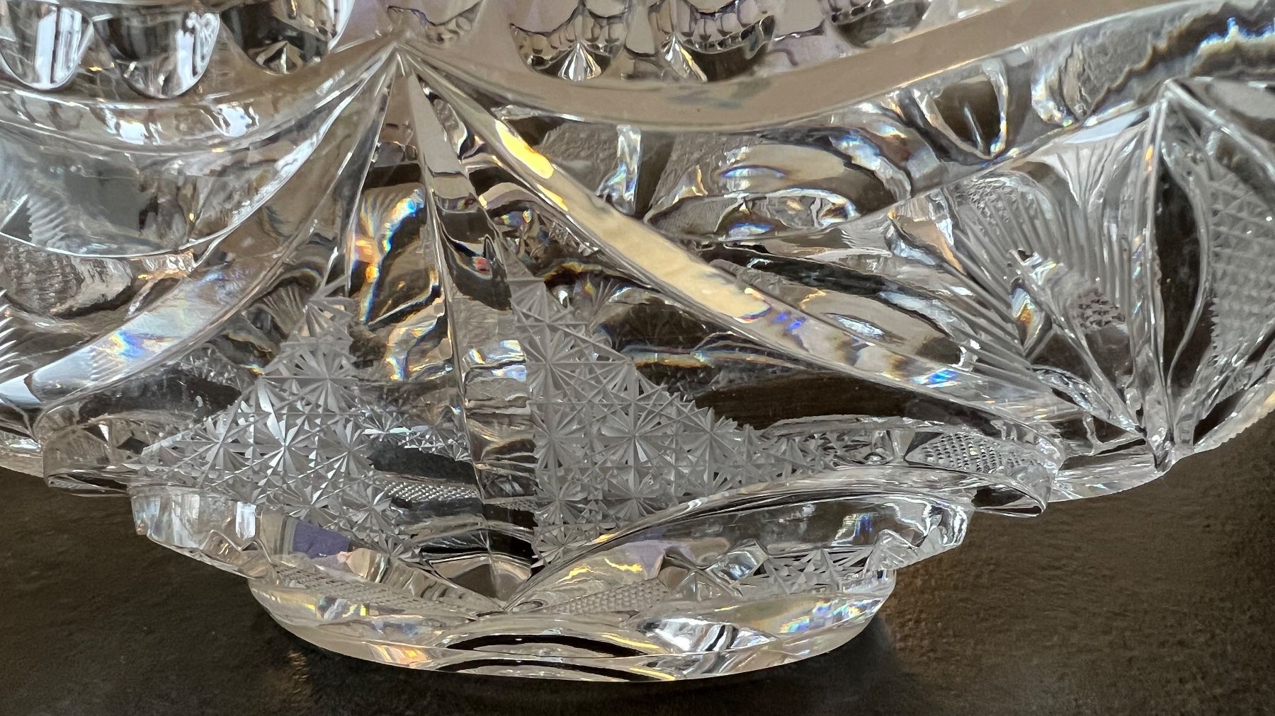 Vasi & Recipienti: Centre de table en cristal ancienne ciselée rare – Usato da Nyon venduto da stylevintage79 2
