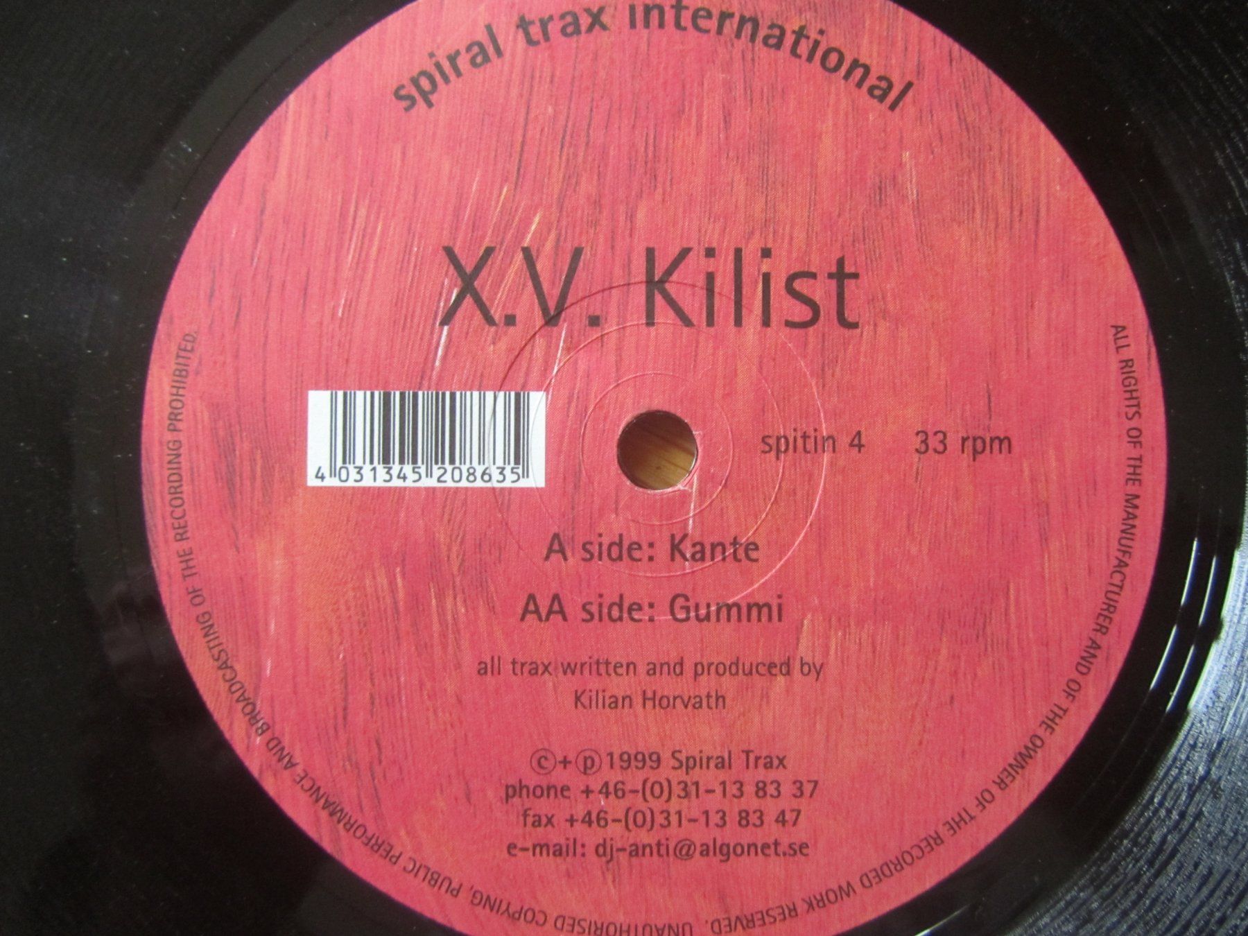 Dischi in vinile: X.V. Kilist - Spitin 4 – Usato da Seengen venduto da mikelele 2