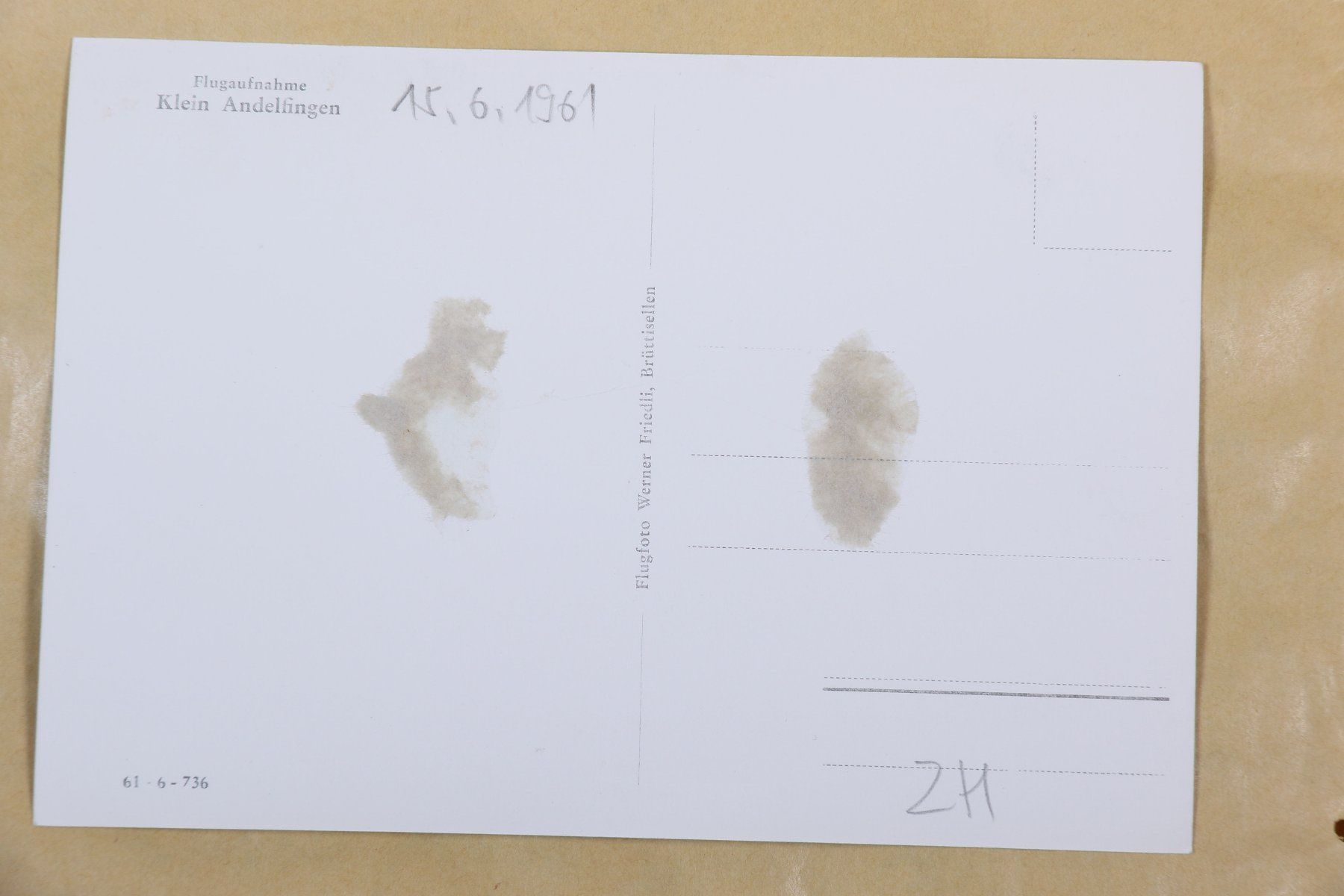 Cartoline postali: Flugaufnahme Kleinandelfingen – Usato da Hettlingen venduto da Scholi99 1