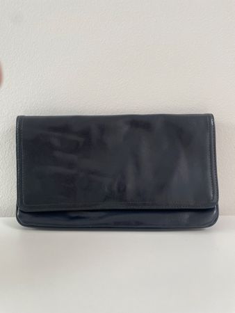 Elegante Vintage Leder Handtasche, Schwarz, Top Zustand!