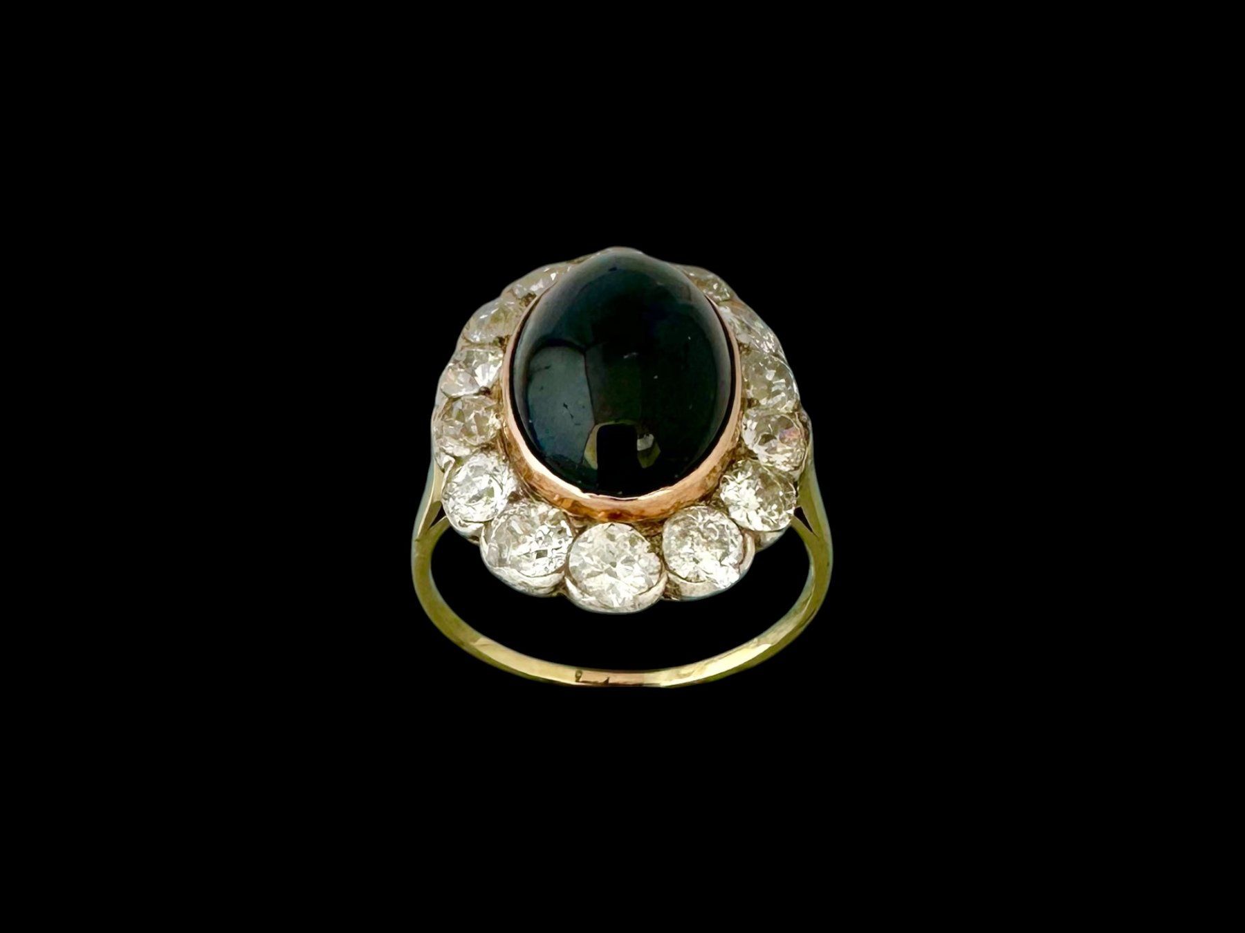 Anelli: Antiker Saphir - Diamant - Ring um 1900, ca. 6,70 ct – Usato da Zuzwil SG venduto da artimmo 5
