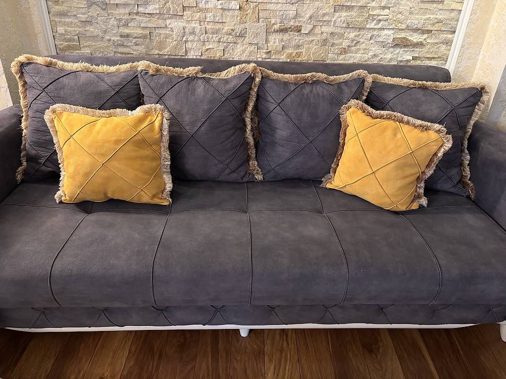 Sofas: Elegante Sofagruppe in Grau und Top Zustand  – Gebraucht aus Wittenbach von med_b26s 3