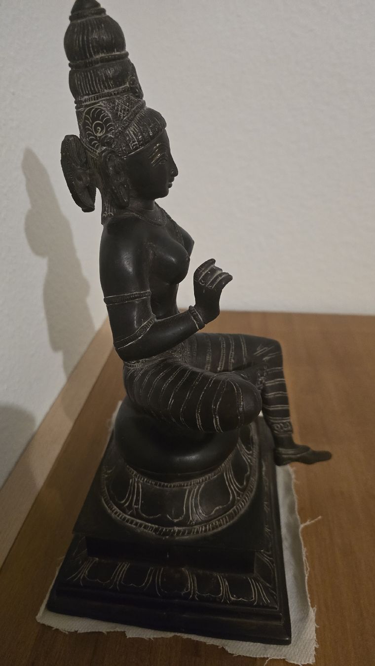 Sculture & Statue: Bronzestatue Devi Uma (Parvati) 33 cm hoch – Usato da Zürich venduto da rolf290 3