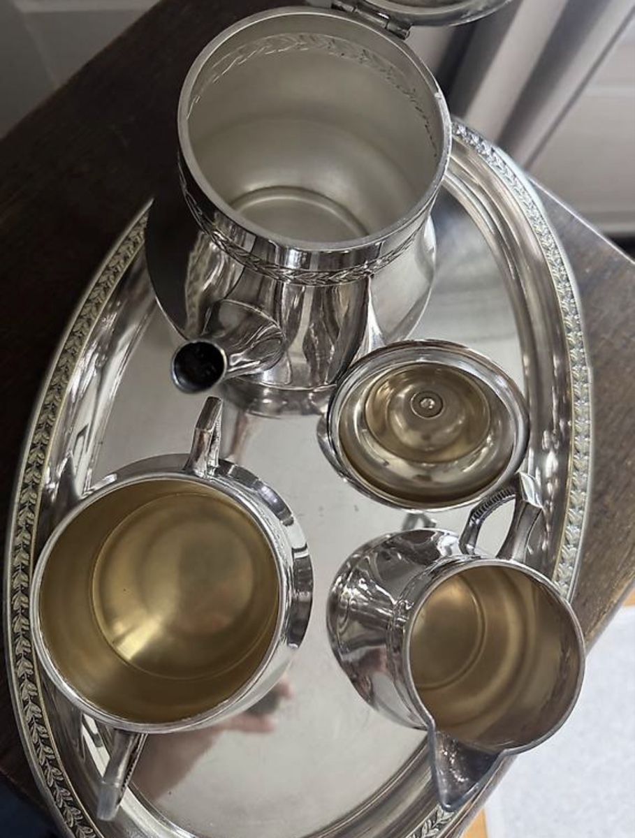 Set di piatti: Antikes WMF Art Déco Tee-Service Set versilbert – Usato da Cham venduto da matap1 2