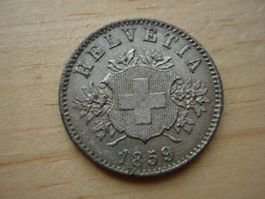 (A11)  20 Rappen 1859  UNZ-