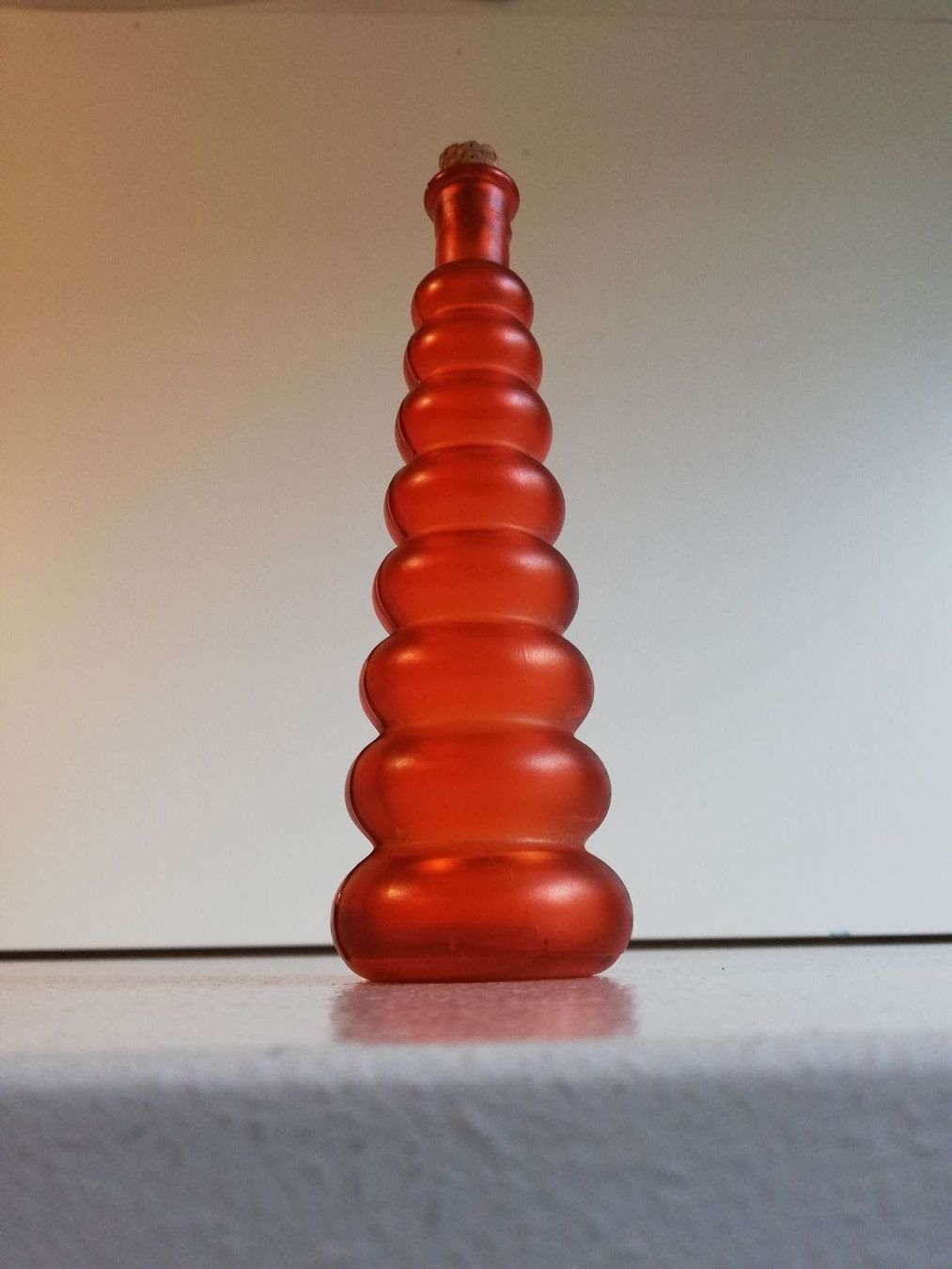Flaconi: DEKO Flasche mit Zapfen Gerillt Orange – Usato da Zuerich venduto da lichti 1