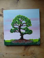 Frühlingsbaum Gemälde, Original Kunstwerk, Handgemalt