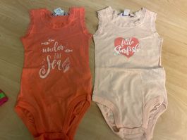 2 neue dünnere Bodys kurz Gr.62/68👧🏻