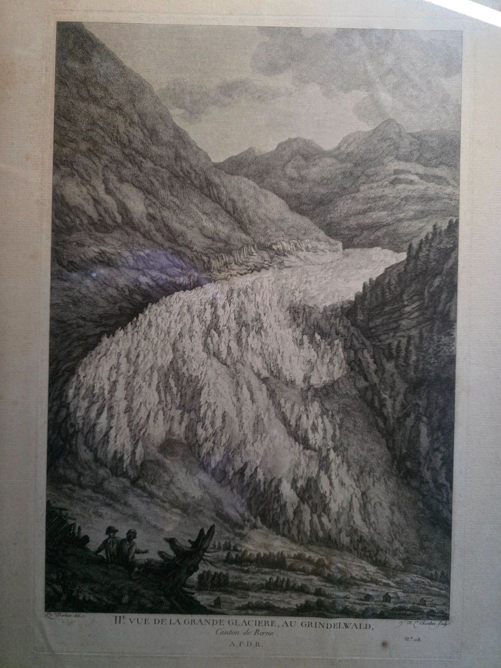Incisioni: Stich la Grande Glaciere Grindelwald - Le Barbier Chatelain – Usato da Walterswil BE venduto da Lonitti 1