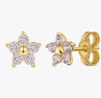 Kleine Ohrringe - Gold Herzstecker 5mm Gelbgold