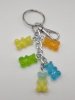 Gummibärchen-Schlüsselanhänger 5 Charm Gelb Grün Blau Orange