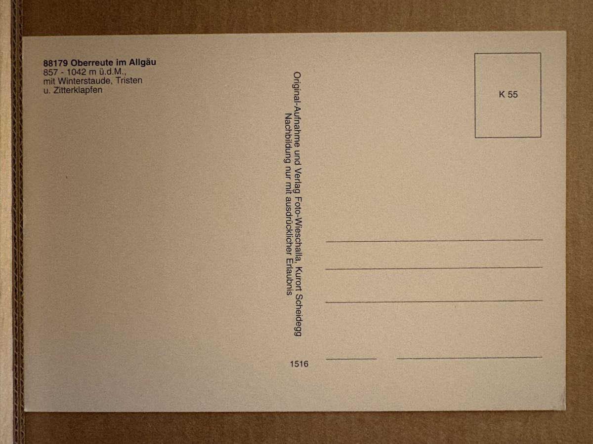 Cartoline postali: AK von Oberreute im Allgäu – Usato da Rümlang venduto da Kartenpost1 1