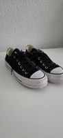 Schwarze Converse All Stars Plateau, Grösse 37.5