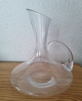 Grosse Wein-Karaffe mit Henkel aus Glas
