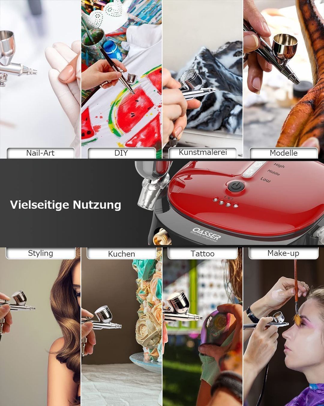 Compresseurs: Airbrush Set Kompressor – Neuf avec emballage d'origine à Malters par chaufhuesli 5