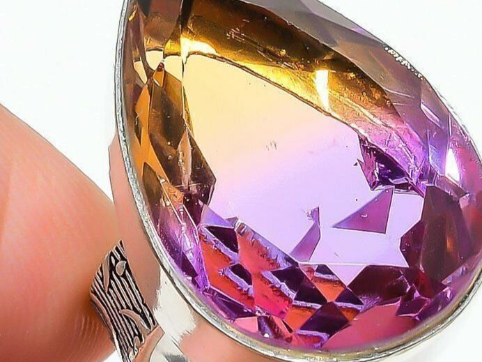 Anelli: Bi-Color Tourmaline Gemstone Handmade 925 SSilver RING 6 – Nuovo e nell'imballaggio originale da Gächlingen venduto da CHARLEZGIFTS