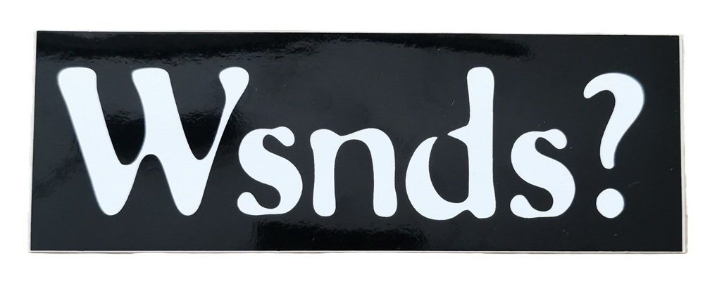 Sticker: Wsnds? (Aufkleber, PVC) – Nuovo e nell'imballaggio originale da Wilen b. Wollerau venduto da morethanmusic