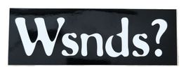 Wsnds? (Aufkleber, PVC)