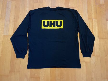 Vintage 90s Light Sweater UHU Glue Double Print Sz XL