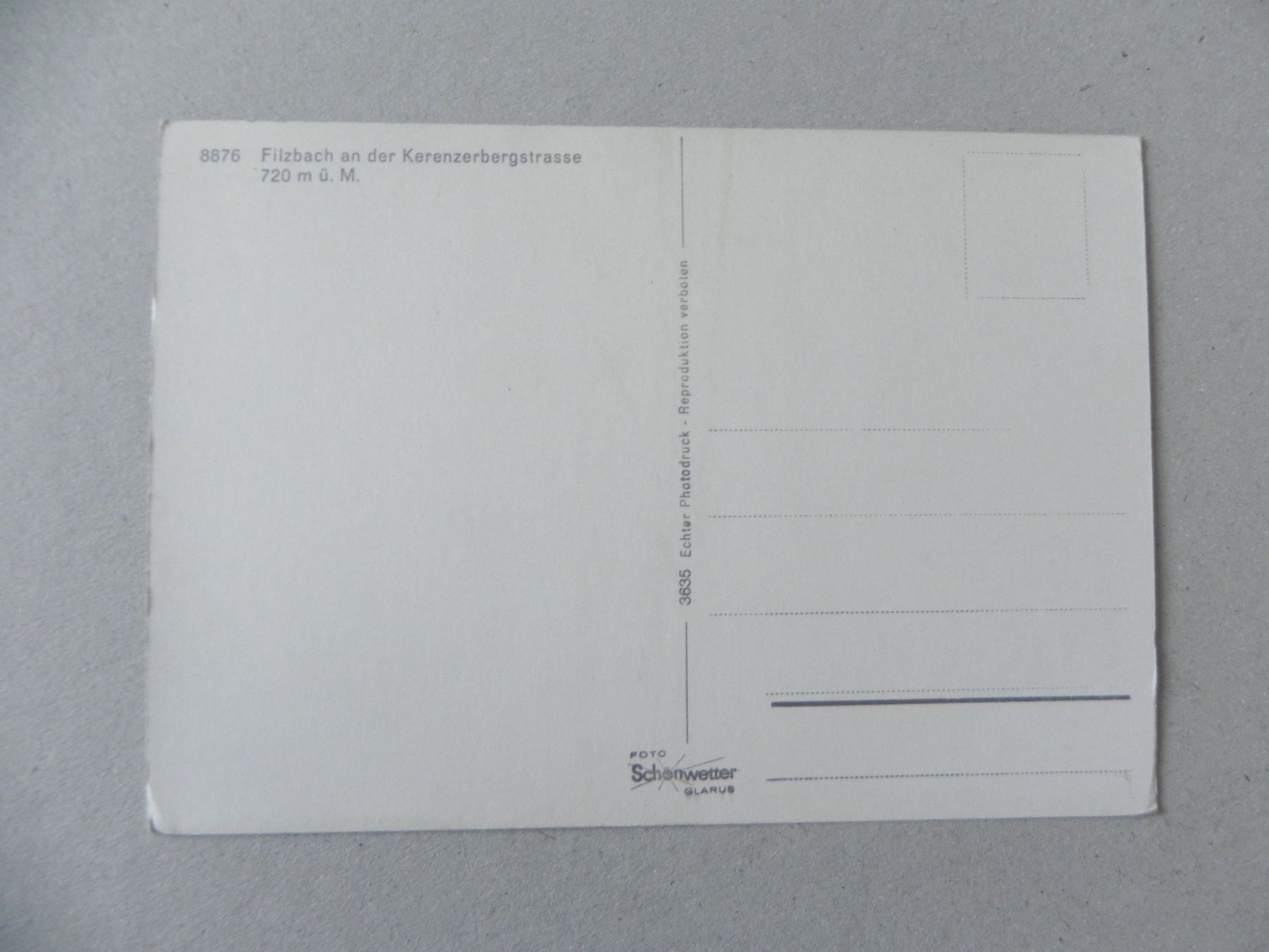Cartoline postali: Ansichtskarte Filzbach Glarus um 1965 – Usato da Siebnen venduto da krimsie 1