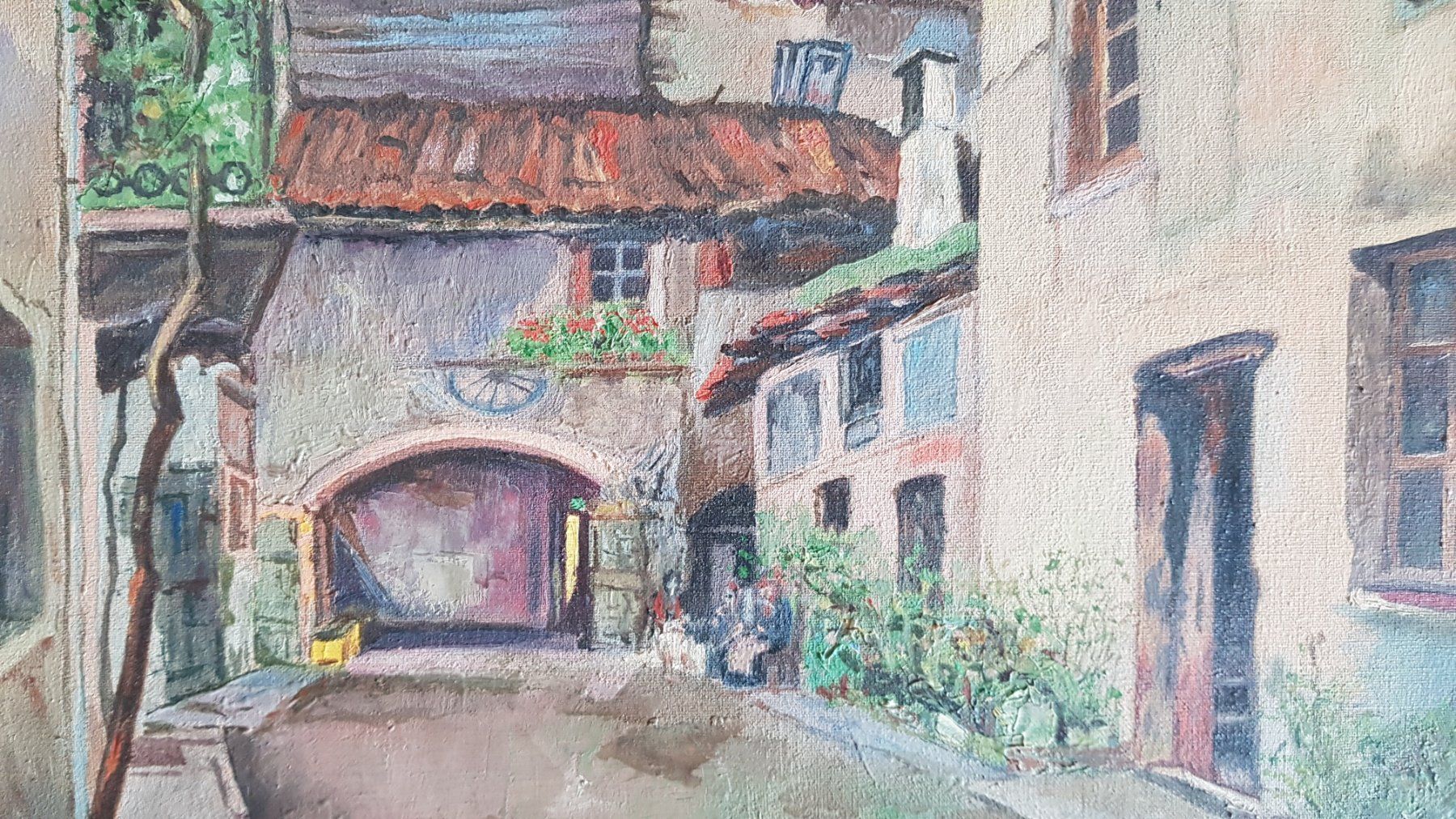 Dipinti: Melide Tessin  -  Rud. Schlatter   -   -    Schweizer Kunst – Usato da Horw venduto da Kunstreich7 7