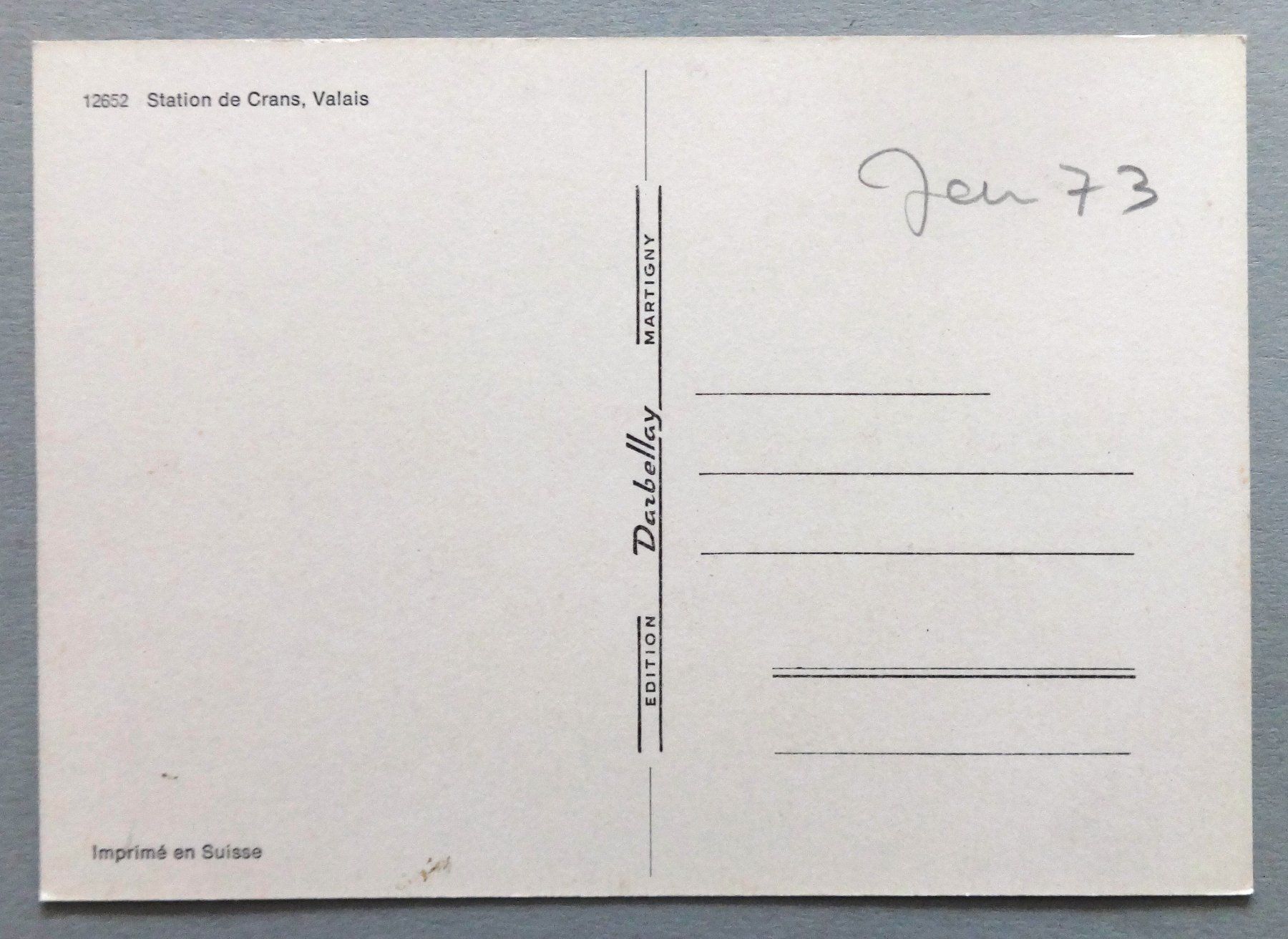 Cartoline postali: Station de Crans, Valais – Usato da Fétigny venduto da Billy2miny 1