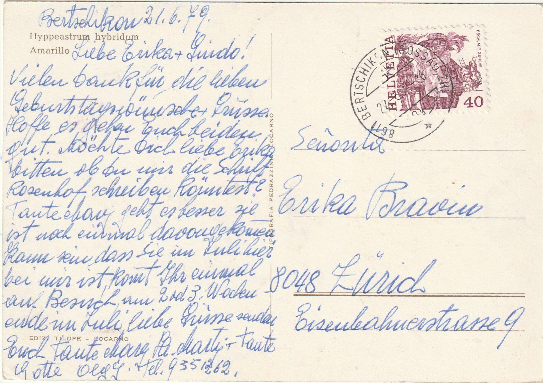 Cartoline postali: Blumenkarte – Usato da Lumbrein venduto da made02 1