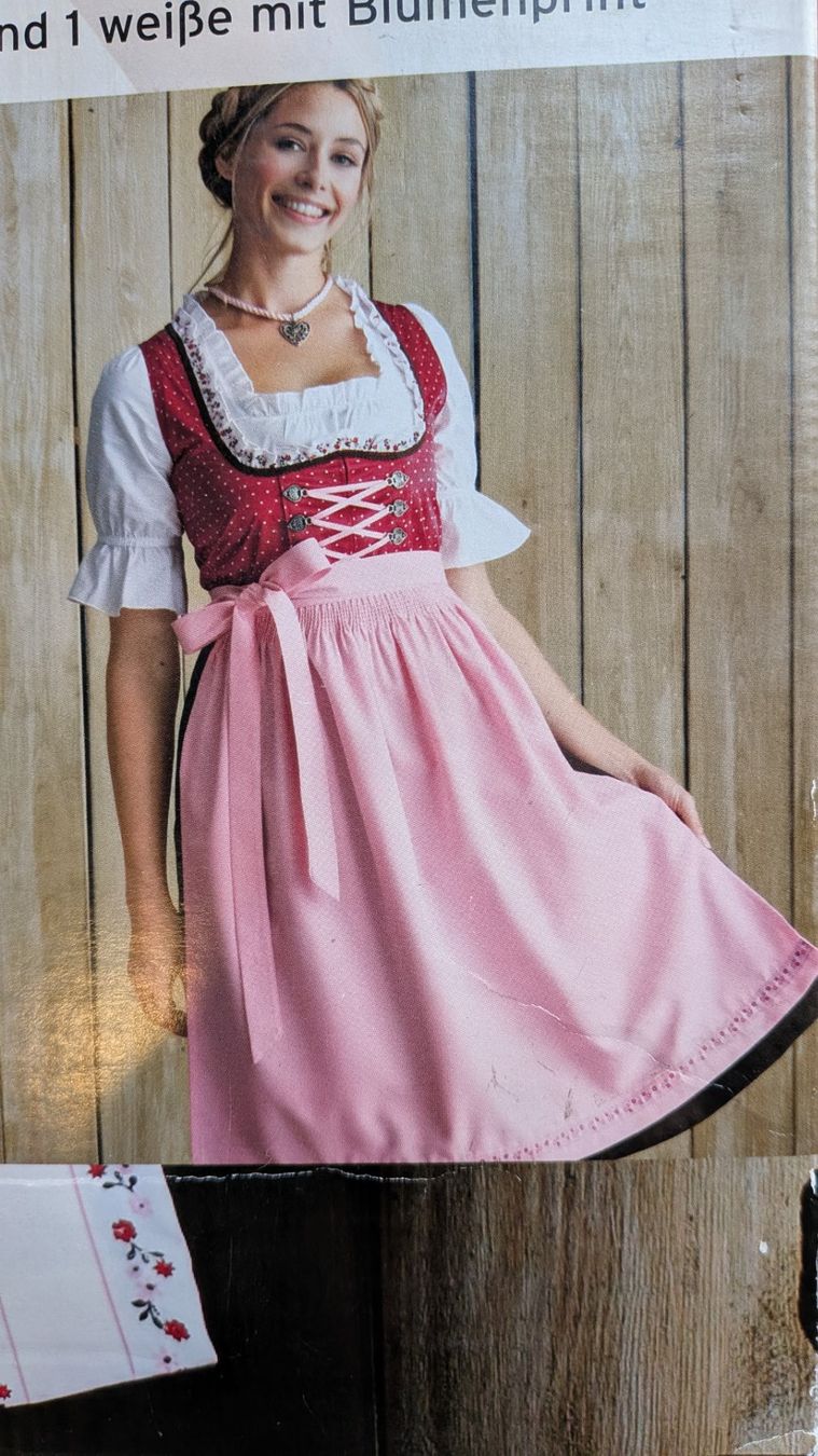 Tchibo Vestiti: Dirndl Gr. 38 Oktoberfest Mottoparty Tchibo 4 teilig – Usato da Horw venduto da Rebuho 1