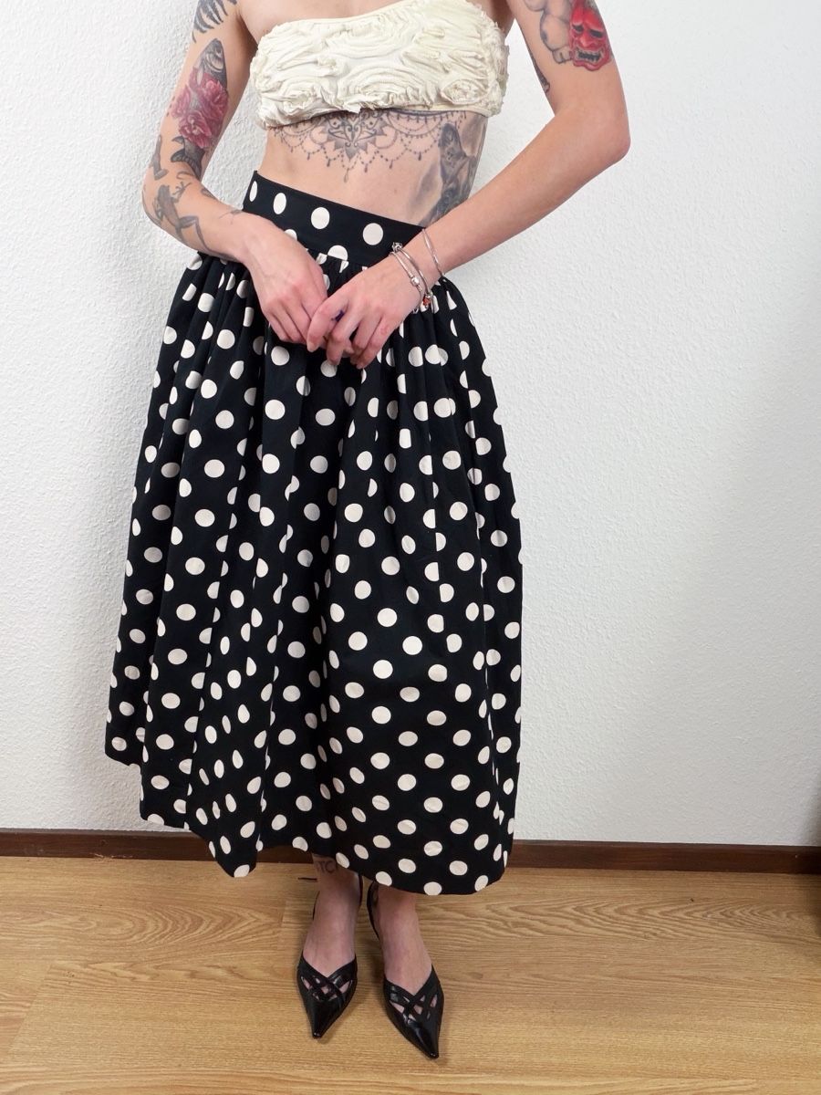 H&M Gonne: Polka Dot midi Skirt Size S – Usato da Knonau venduto da Grapesvintage 1