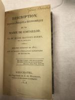 "Description de la mairie de Cortaillod", 1818