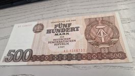 DDR 500 Mark 1985 Banknote 