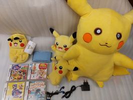 Konsolle DS Nintendo + 4 Game + 4 Pikachu Pokemon